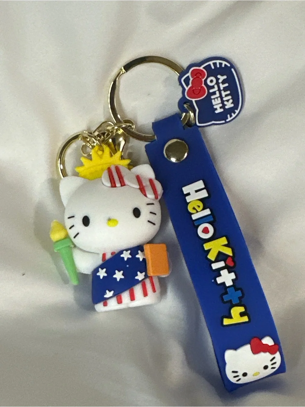 Kitty Keychains with Many Colorful Straps B21